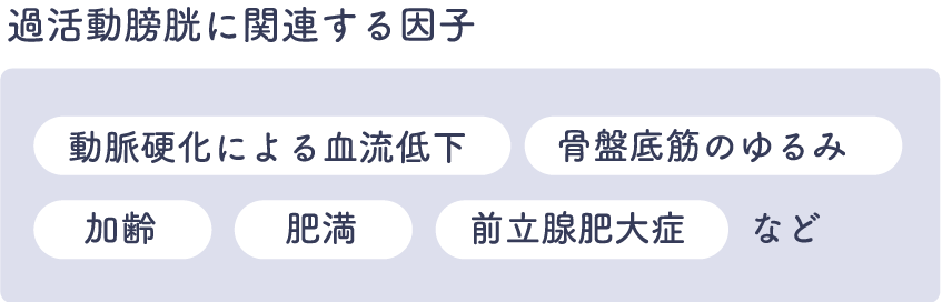 難治性過活動膀胱・神経因性膀胱 | 大分泌尿器科病院 | 過活動膀胱に関連する因子